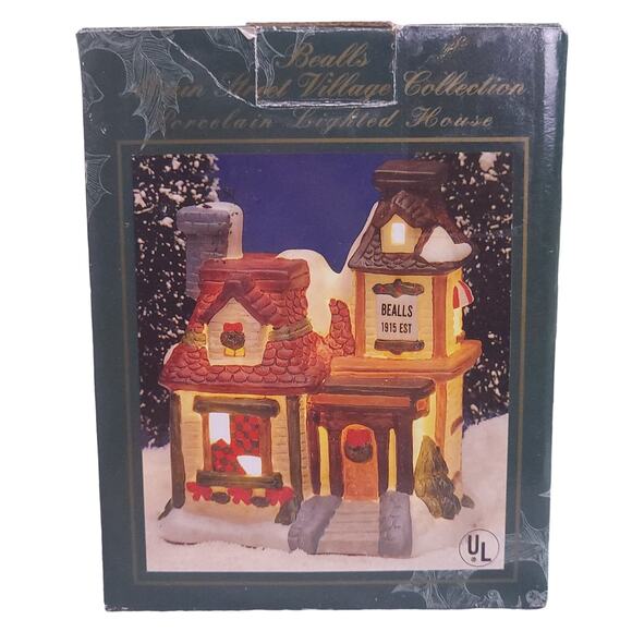Vtg 1996 Beals Enesco Main Street Village Collection Porcelain Christmas Store - Picture 7 of 9